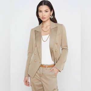 L'AGENCE Kenzie Cont Lapel Blazer in Mochaccino sz 6